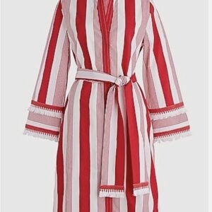 J Crew Red and White Striped Dress